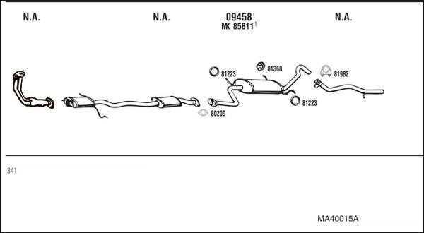 Fonos MA40015A - Система випуску ОГ autocars.com.ua