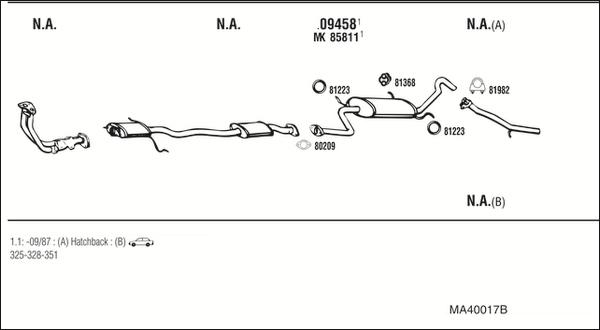 Fonos MA40017B - Система випуску ОГ autocars.com.ua