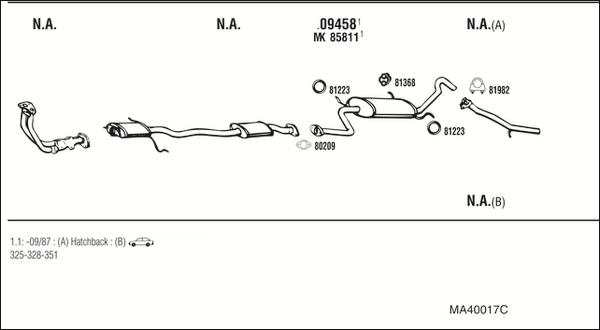 Fonos MA40017C - Система випуску ОГ autocars.com.ua
