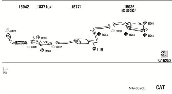 Fonos MA40028B - Система випуску ОГ autocars.com.ua