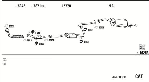 Fonos MA40063B - Система випуску ОГ autocars.com.ua