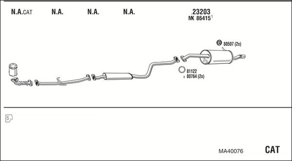 Fonos MA40076 - Система випуску ОГ autocars.com.ua