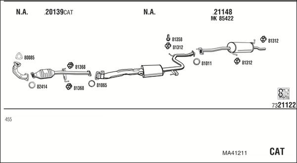 Fonos MA41211 - Система випуску ОГ autocars.com.ua