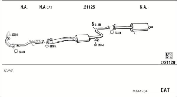 Fonos MA41234 - Система випуску ОГ autocars.com.ua