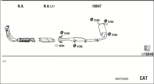 Fonos MA70400 - Система випуску ОГ autocars.com.ua