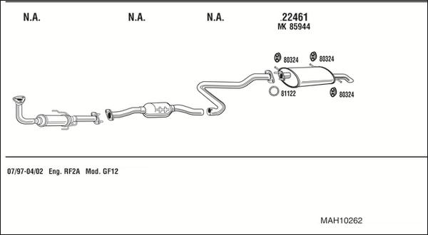 Fonos MAH10262 - Система випуску ОГ autocars.com.ua