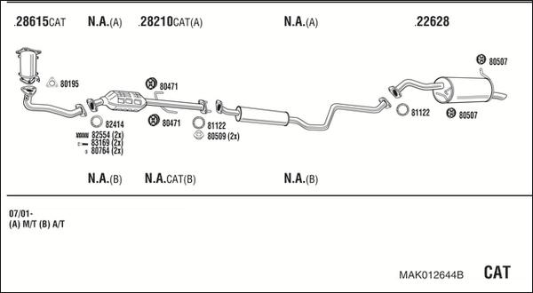 Fonos MAK012644B - Система випуску ОГ autocars.com.ua