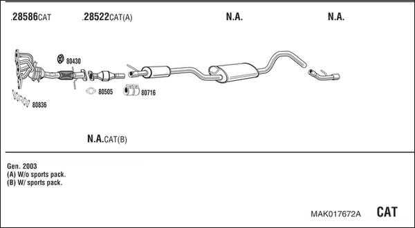 Fonos MAK017672A - Система випуску ОГ autocars.com.ua