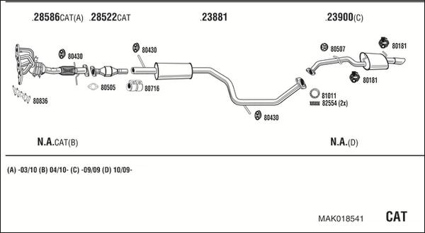 Fonos MAK018541 - Система выпуска ОГ autodnr.net