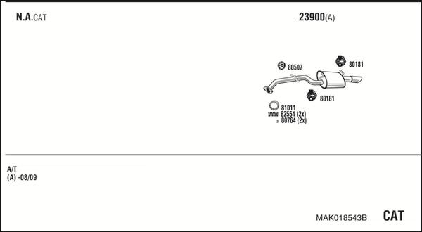 Fonos MAK018543B - Система випуску ОГ autocars.com.ua