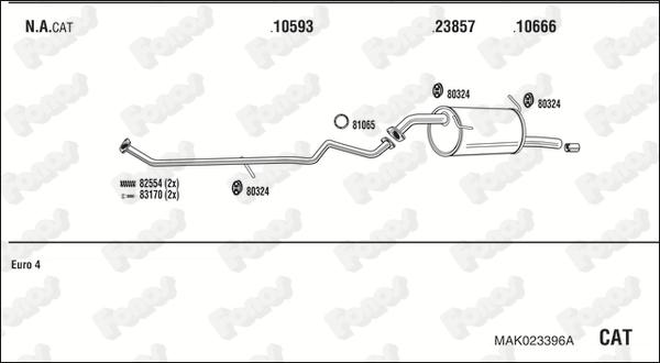 Fonos MAK023396A - Система випуску ОГ autocars.com.ua