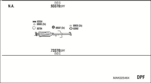 Fonos MAK025464 - Система випуску ОГ autocars.com.ua