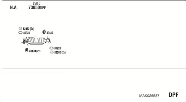 Fonos MAK026587 - Система випуску ОГ autocars.com.ua