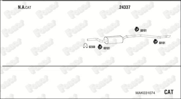 Fonos MAK031074 - Система випуску ОГ autocars.com.ua