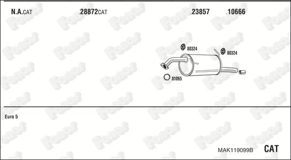 Fonos MAK119099B - Система випуску ОГ autocars.com.ua