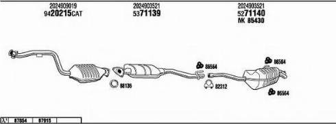 Fonos MB23024 - Система випуску ОГ autocars.com.ua