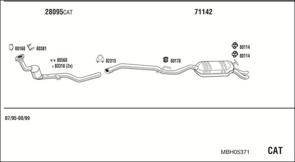 Fonos MBH05371 - Система випуску ОГ autocars.com.ua