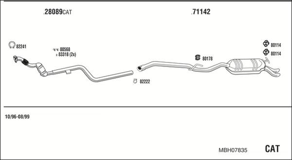 Fonos MBH07835 - Система випуску ОГ autocars.com.ua