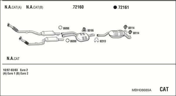 Fonos MBH08689A - Система випуску ОГ autocars.com.ua