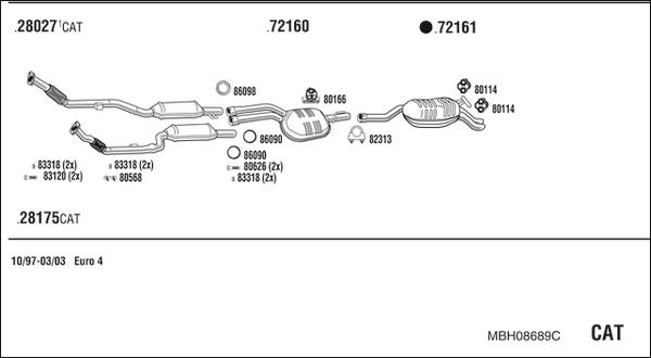 Fonos MBH08689C - Система випуску ОГ autocars.com.ua