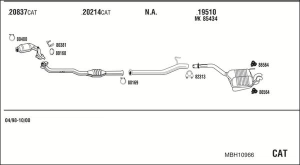 Fonos MBH10966 - Система випуску ОГ autocars.com.ua