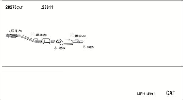 Fonos MBH14991 - Система випуску ОГ autocars.com.ua