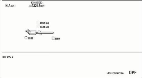 Fonos MBK007659A - Система випуску ОГ autocars.com.ua