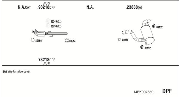 Fonos MBK007659 - Система випуску ОГ autocars.com.ua