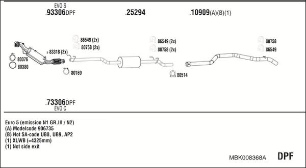 Fonos MBK008368A - Система выпуска ОГ autodnr.net