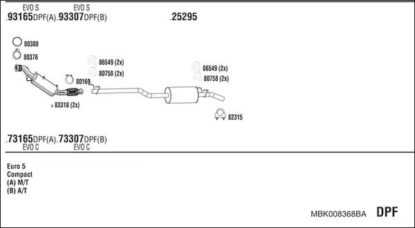 Fonos MBK008368BA - Система выпуска ОГ autodnr.net