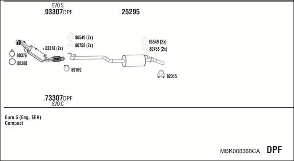 Fonos MBK008368CA - Система выпуска ОГ autodnr.net