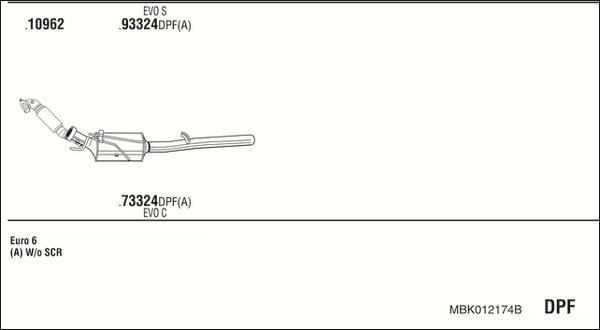 Fonos MBK012174B - Система випуску ОГ autocars.com.ua