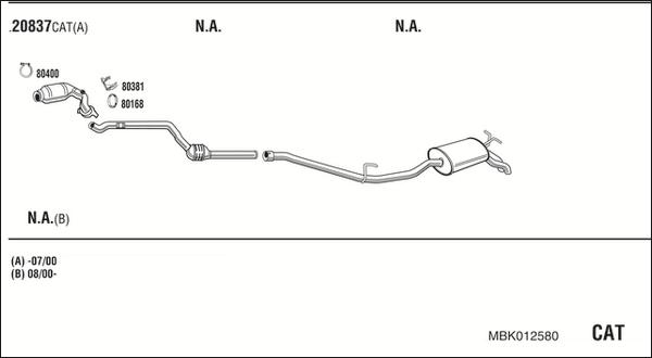 Fonos MBK012580 - Система випуску ОГ autocars.com.ua