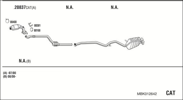 Fonos MBK012642 - Система випуску ОГ autocars.com.ua