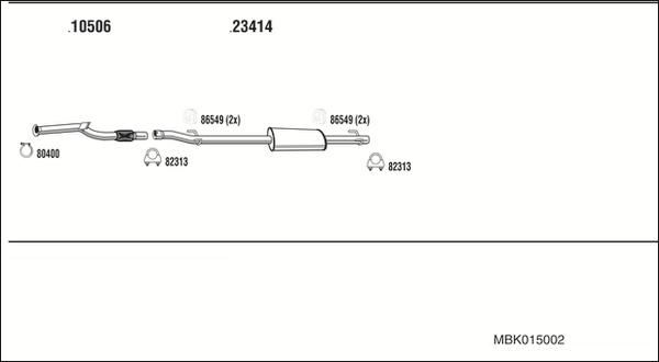 Fonos MBK015002 - Система випуску ОГ autocars.com.ua