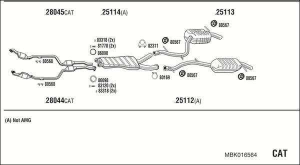 Fonos MBK016564 - Система випуску ОГ autocars.com.ua