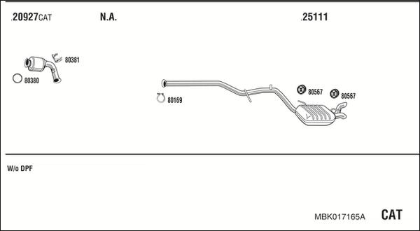 Fonos MBK017165A - Система випуску ОГ autocars.com.ua