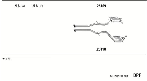 Fonos MBK018059B - Система випуску ОГ autocars.com.ua