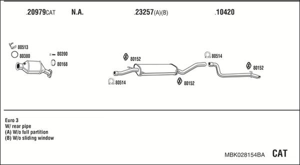 Fonos MBK028154BA - Система выпуска ОГ autodnr.net