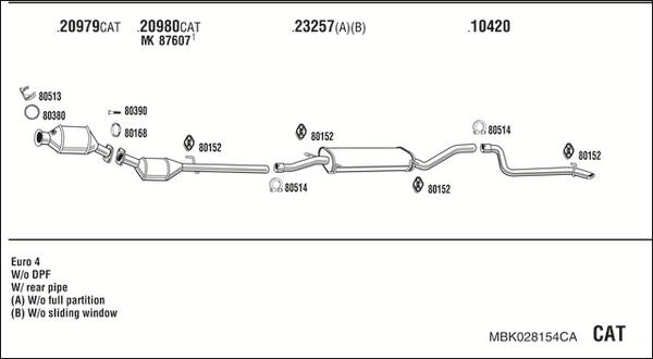 Fonos MBK028154CA - Система выпуска ОГ autodnr.net