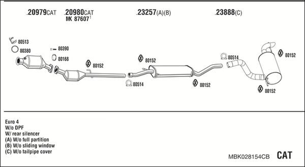 Fonos MBK028154CB - Система выпуска ОГ autodnr.net