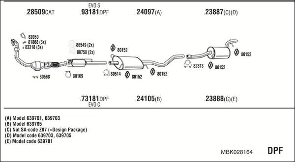 Fonos MBK028164 - Система випуску ОГ autocars.com.ua