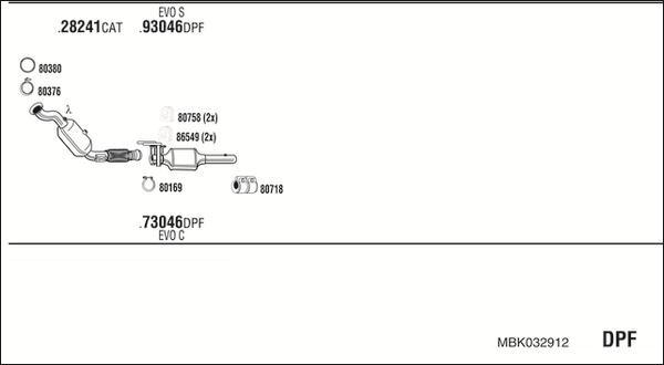 Fonos MBK032912 - Система випуску ОГ autocars.com.ua