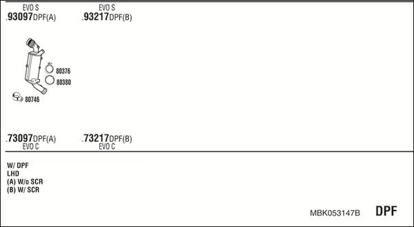 Fonos MBK053147B - Система випуску ОГ autocars.com.ua