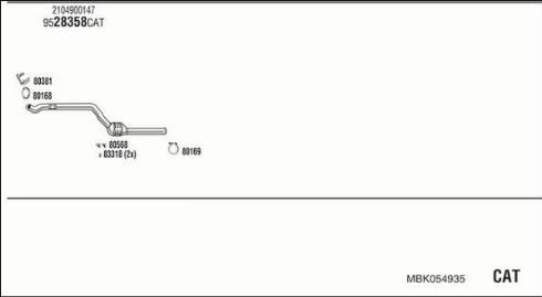 Fonos MBK054935 - Система випуску ОГ autocars.com.ua