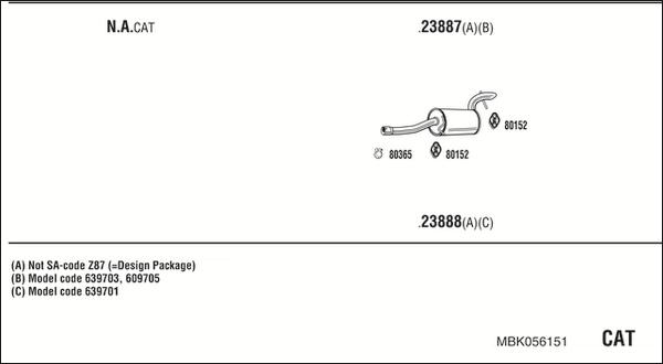 Fonos MBK056151 - Система випуску ОГ autocars.com.ua