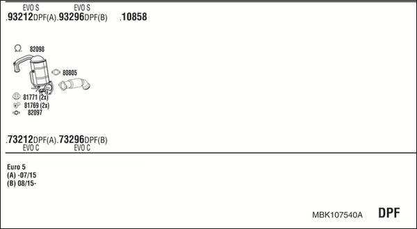 Fonos MBK107540A - Система випуску ОГ autocars.com.ua