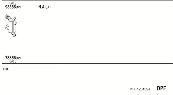 Fonos MBK120132A - Система випуску ОГ autocars.com.ua