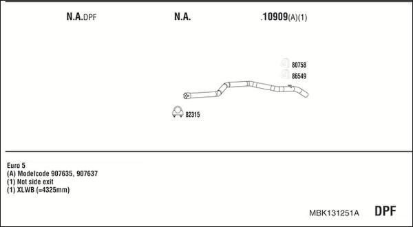 Fonos MBK131251A - Система випуску ОГ autocars.com.ua