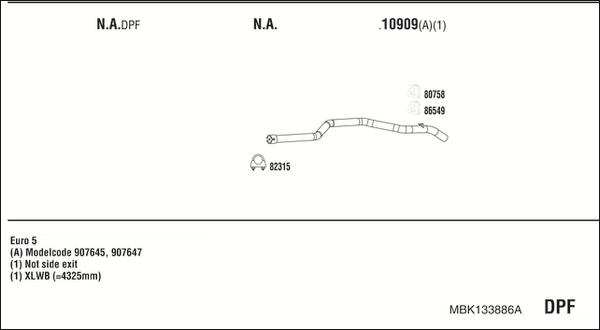 Fonos MBK133886A - Система випуску ОГ autocars.com.ua